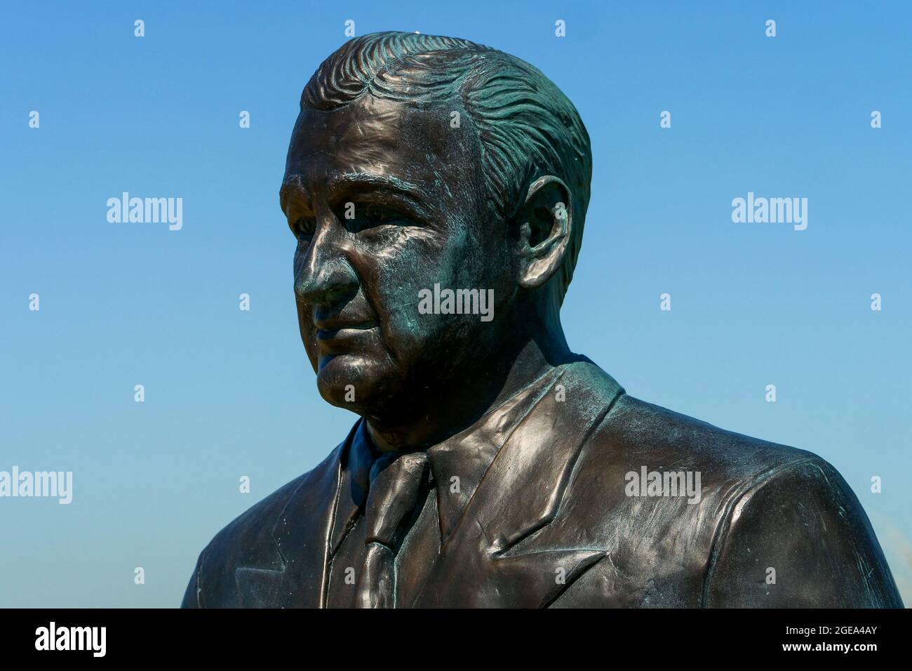 Andrew Jackson Higgins statue, Utah Beach, Manche department, Cotentin