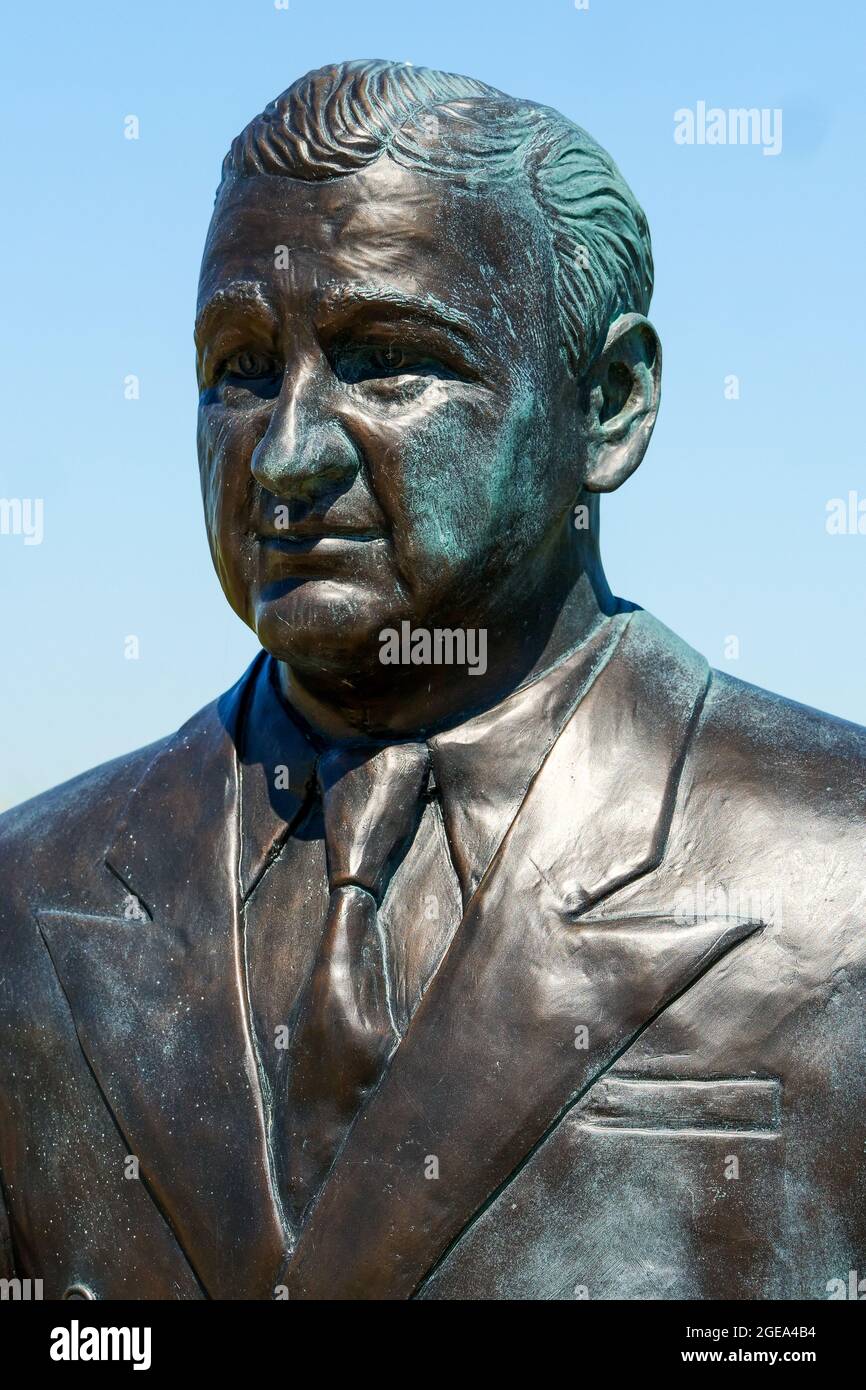 Andrew Jackson Higgins statue, Utah Beach, Manche department, Cotentin