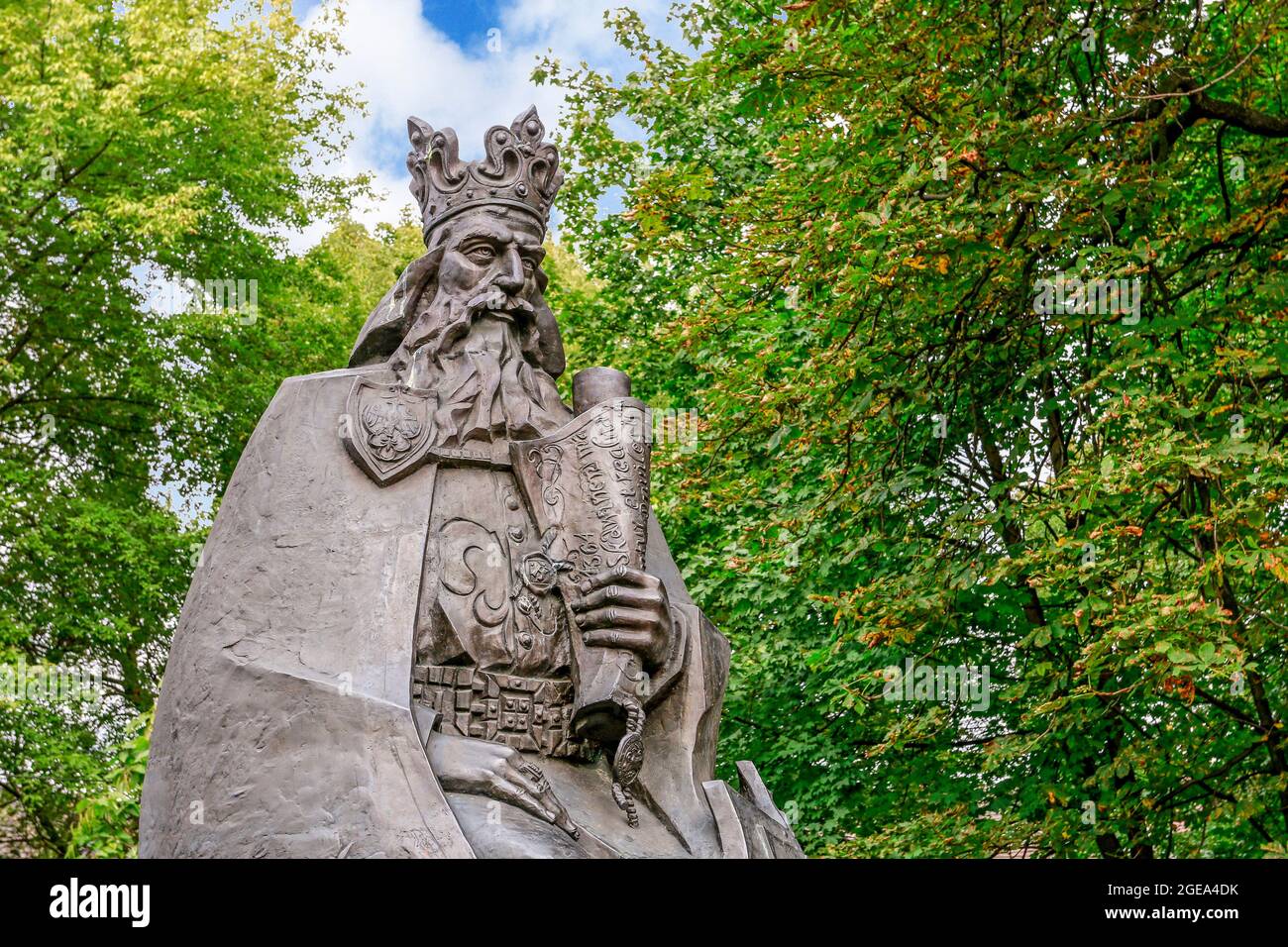 Statue of polish king Casimir III the Great in Skawina, Poland Stock Photo Alamy