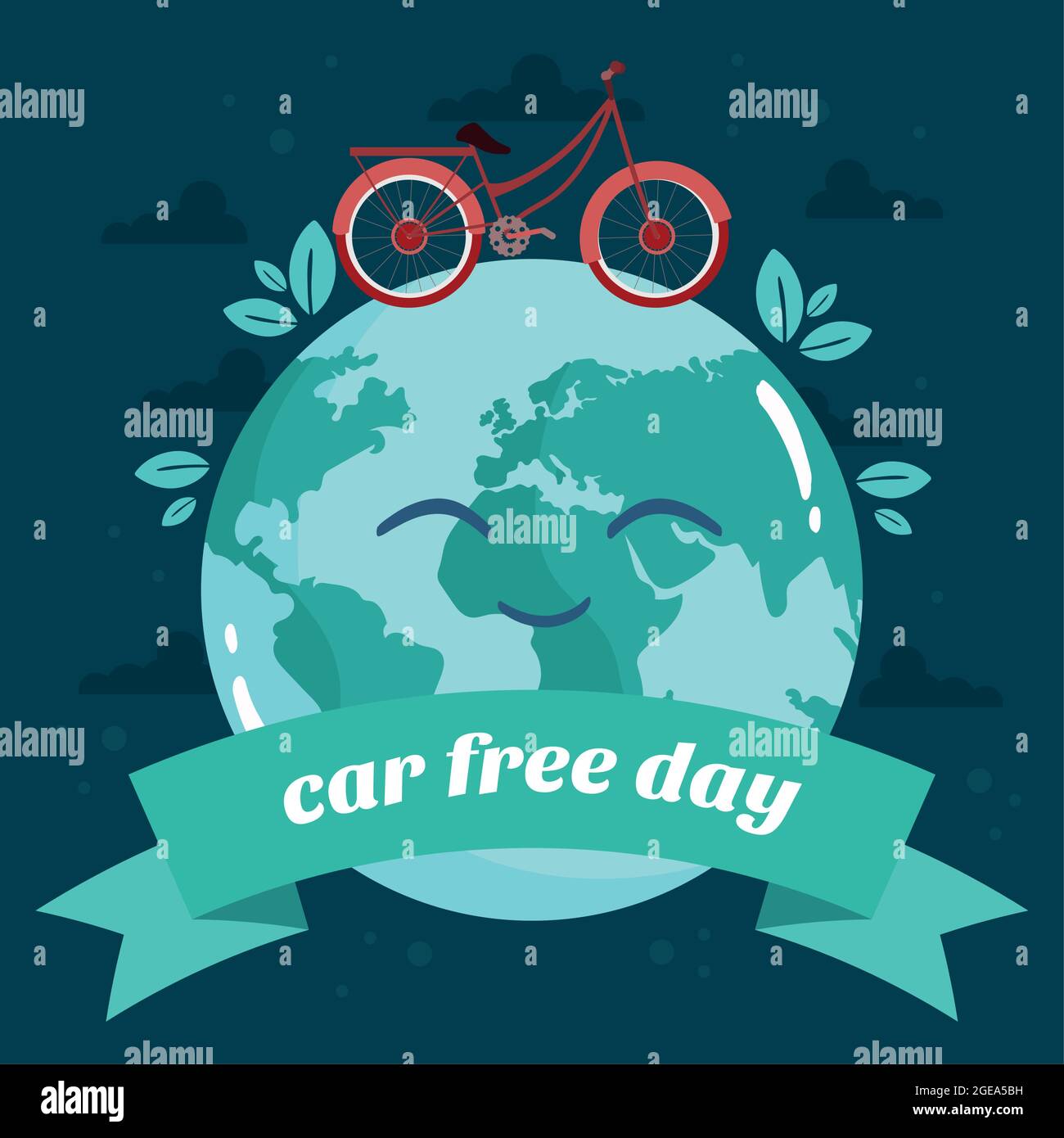 happy planet in world car free Stock Vector Image & Art - Alamy