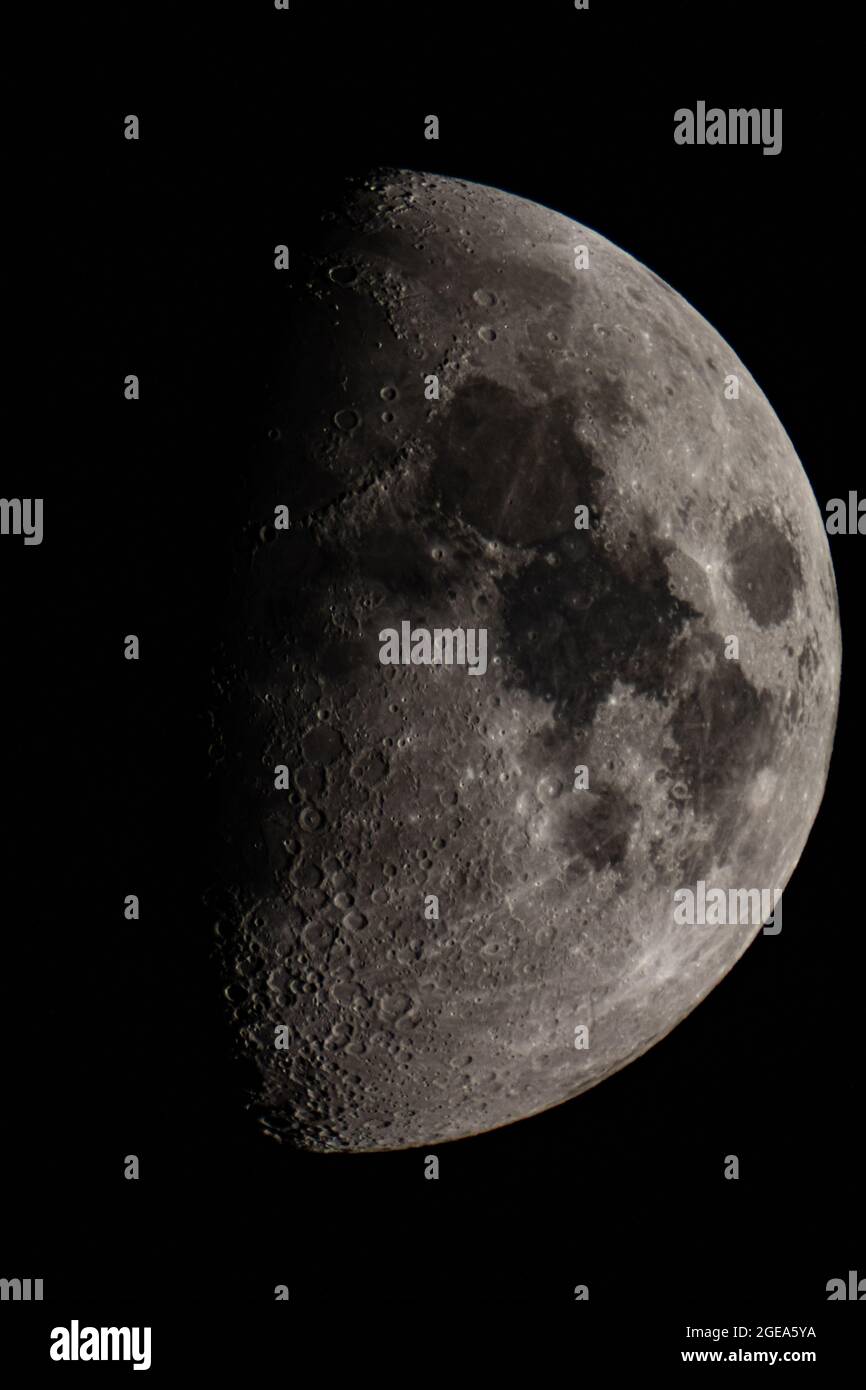 Closeup moon from telescope hi-res stock photography and images - Alamy