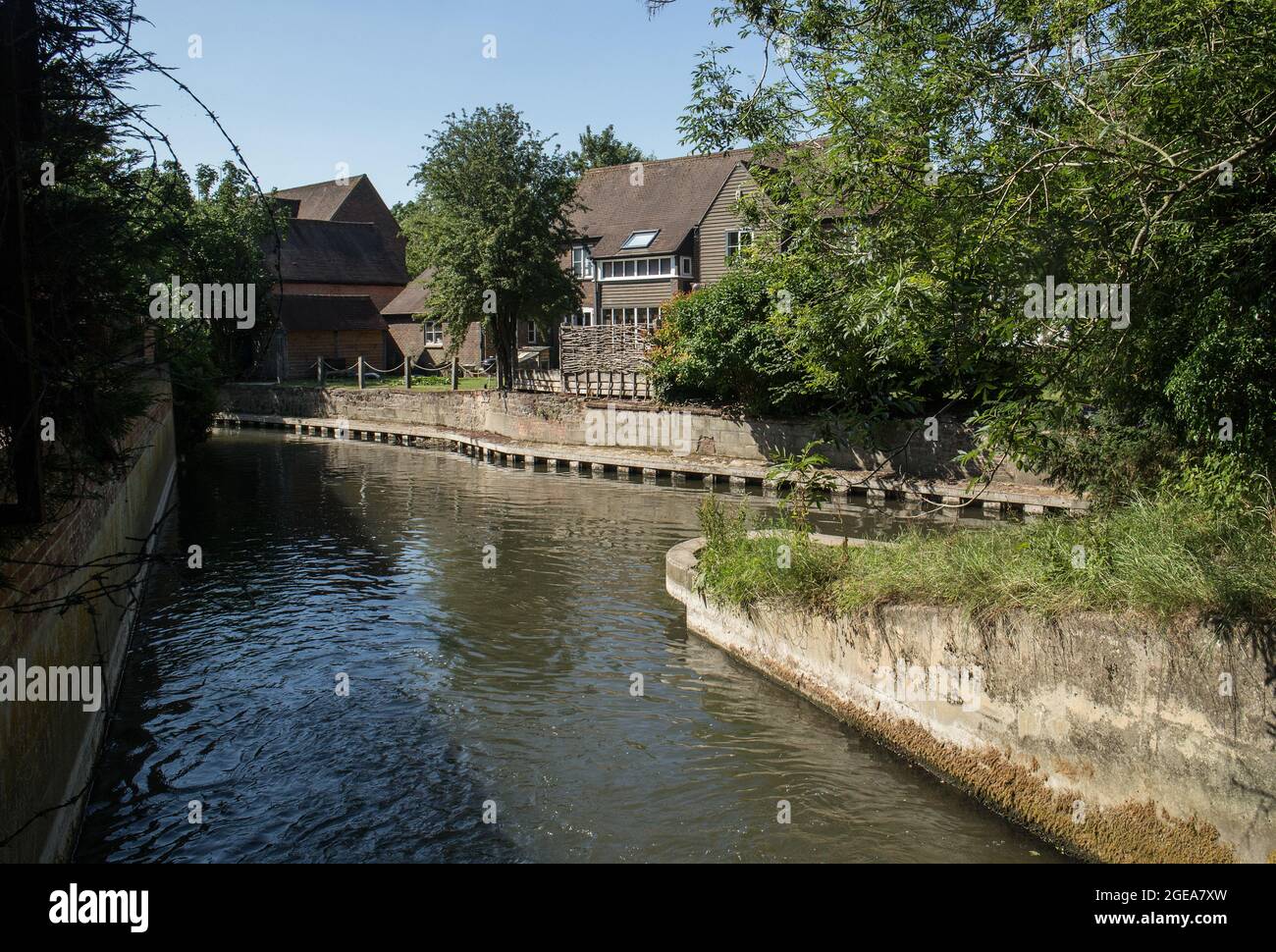 River Ock, Abingdon-on Thames, Oxfordshire, England Stock Photo
