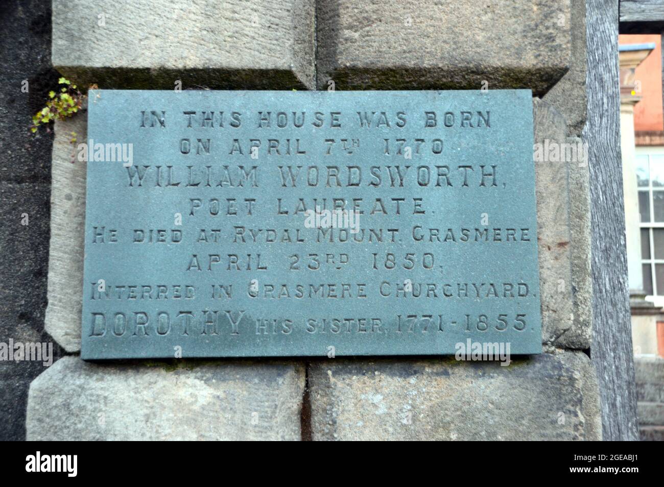 Wordsworth House in Cockermouth is the Birthplace and Childhood home English poet William Wordsworth in the Lake District, Cumbria, England, UK. Stock Photo