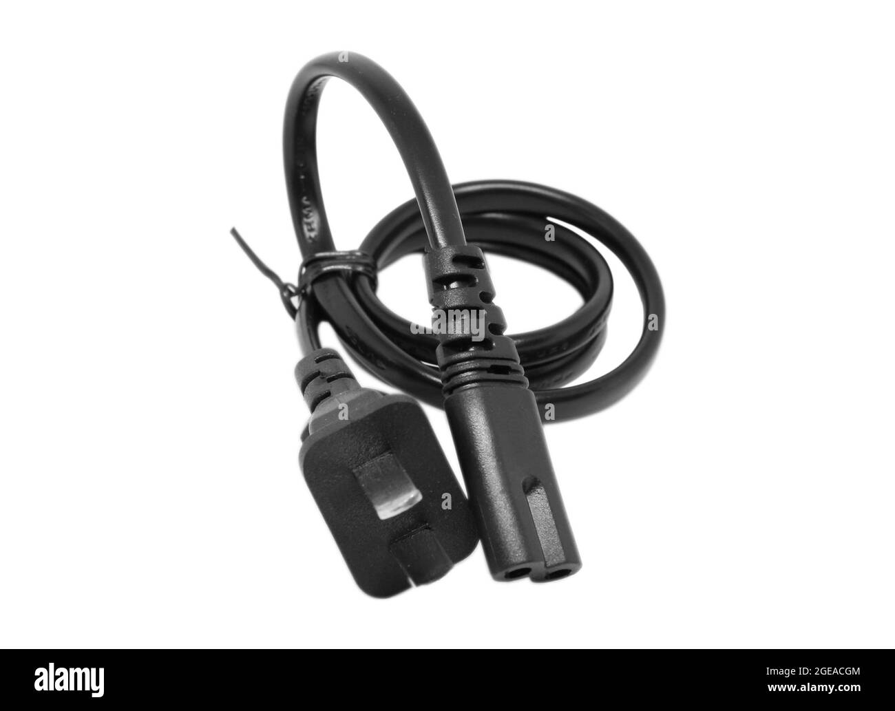 2 Pin Barrel Power Supply Cable Camera Charger on white background