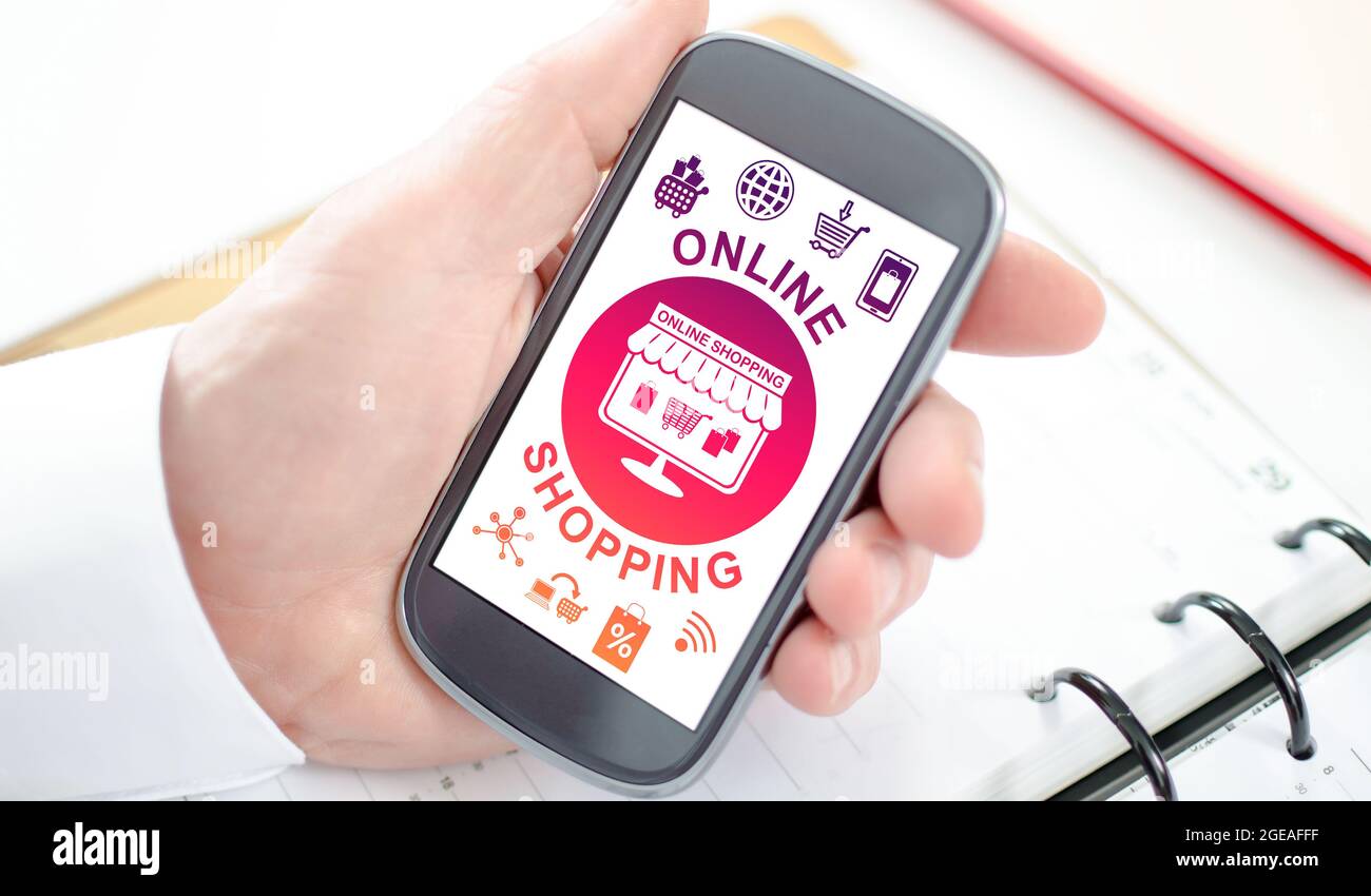 Online shopping concept shown hi res stock photography and images Alamy Online shopping concept shown hi res stock photography and images Alamy