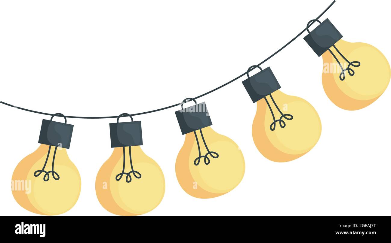 Hanging outdoor lights illustration Stock Vector Images Alamy