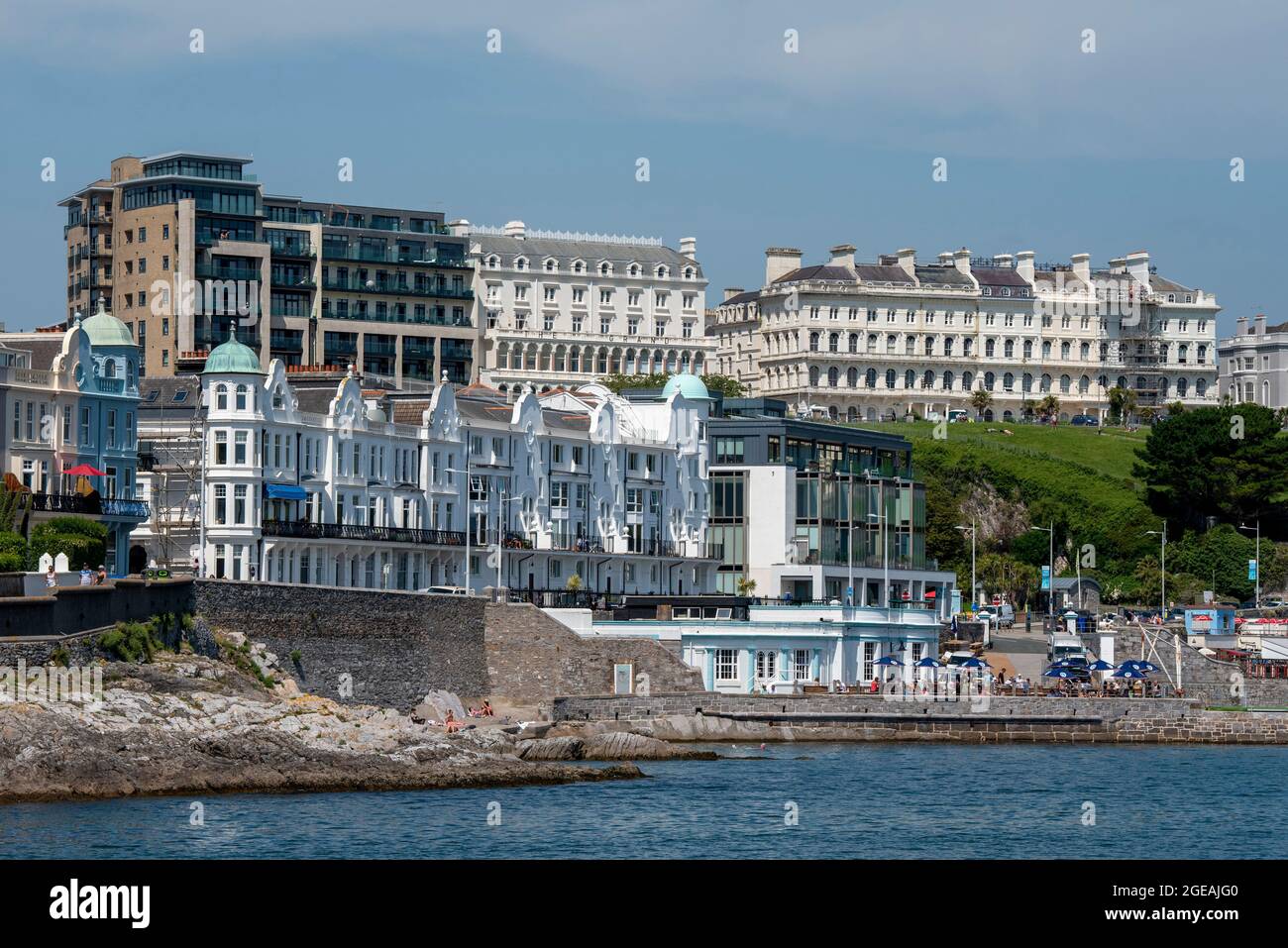 Plymouth, Devon, England, UK. 2021. View of the West Hoe and Plymouth