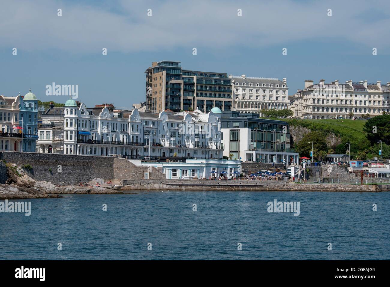 Plymouth, Devon, England, UK. 2021. View of the West Hoe and Plymouth