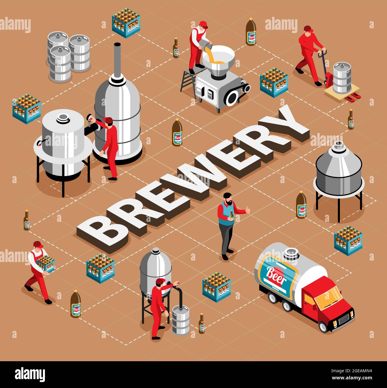 Brewery commercial beer brewing brewhouse milling mashing cooling