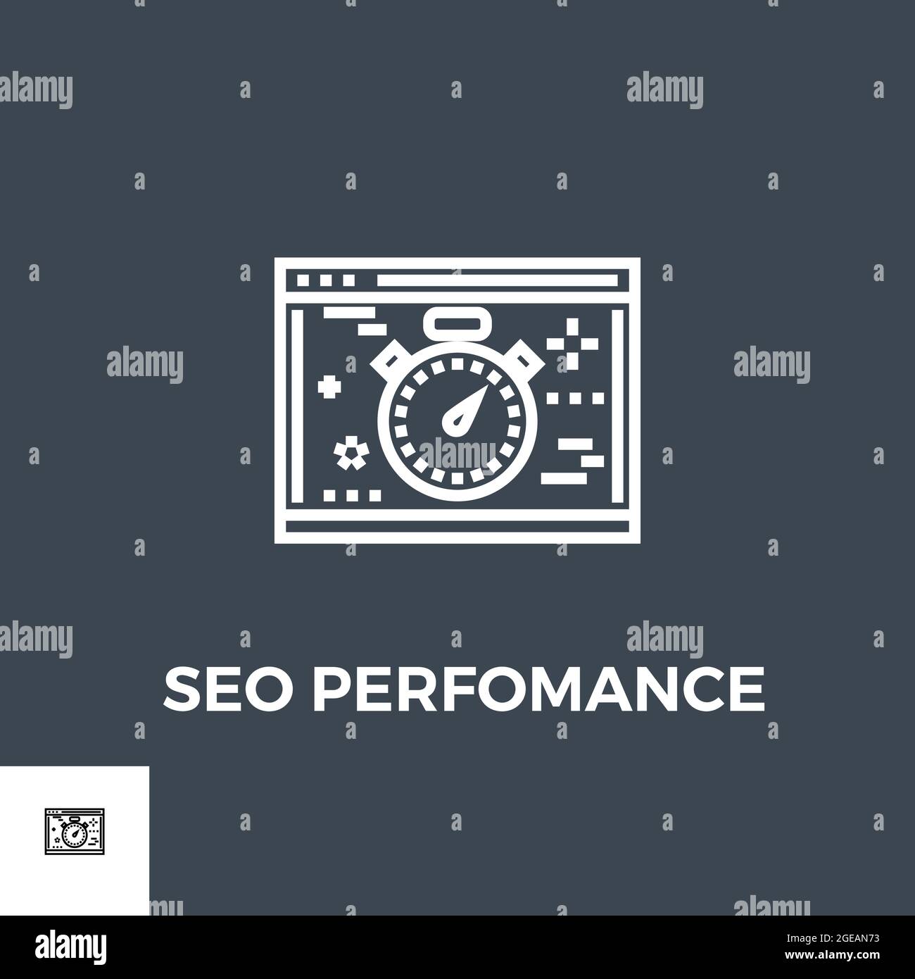 SEO performance Line Icon Stock Vector