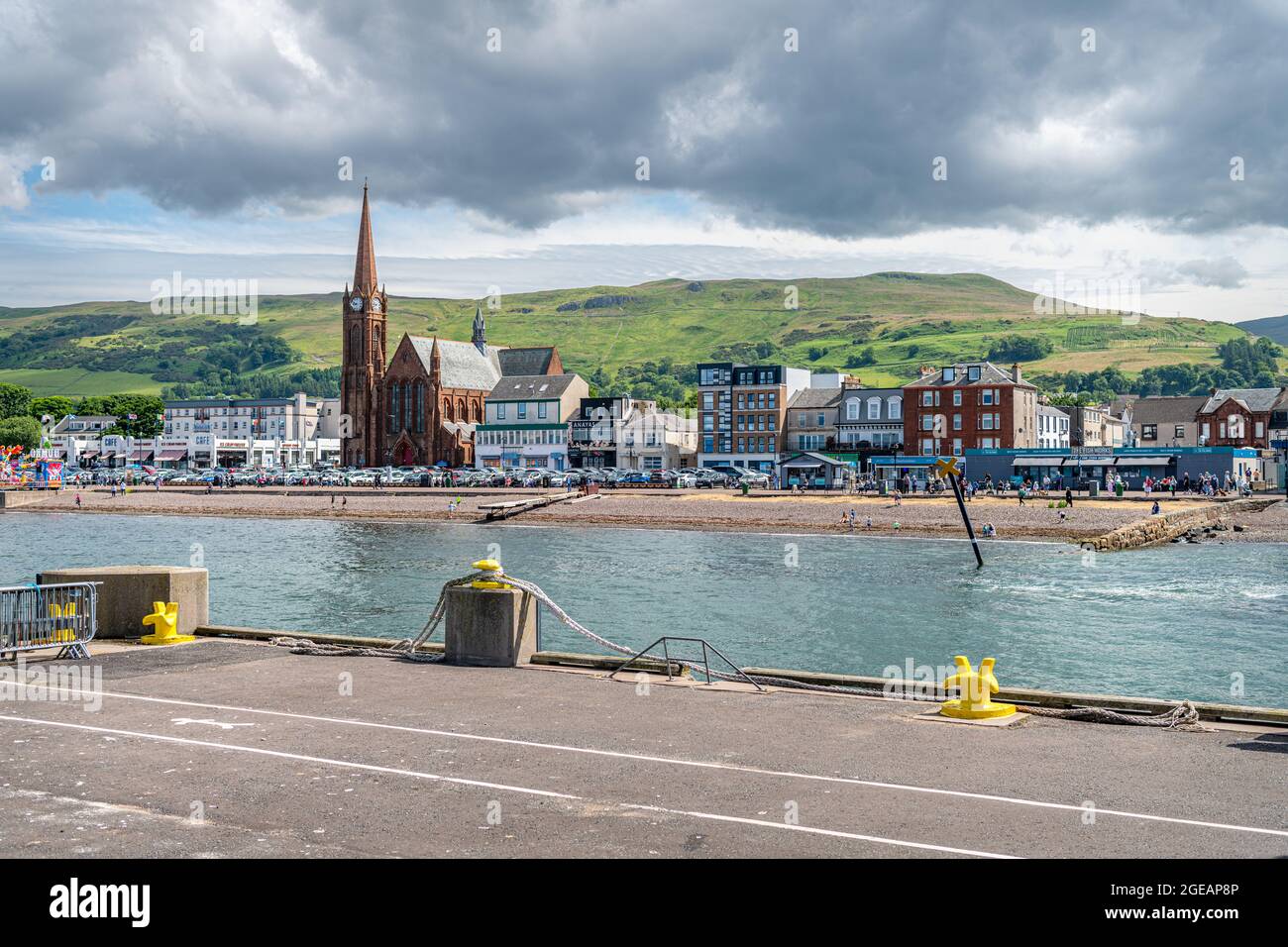 The waterfront in Largs from the Harbour Stock Photo - Alamy