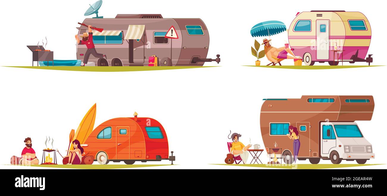 Camping Trailer Cartoon