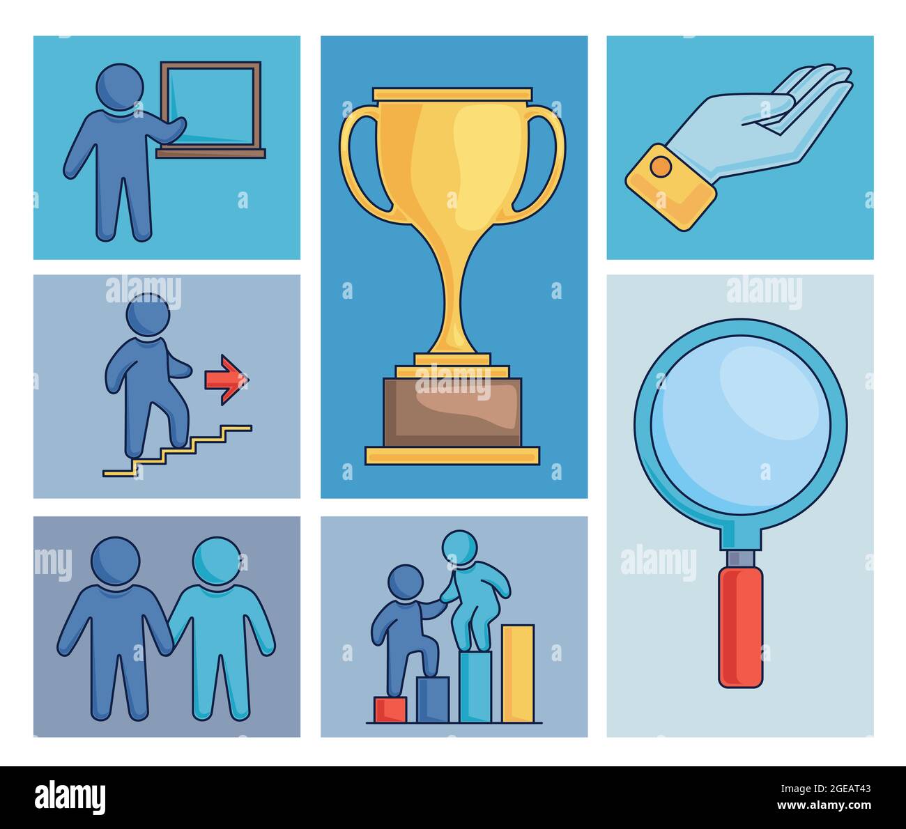seven coaching icons Stock Vector Image & Art - Alamy
