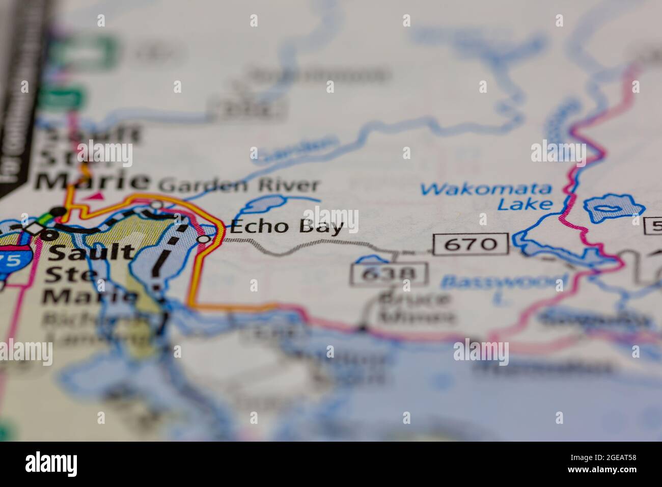 Echo bay ontario map hires stock photography and images Alamy