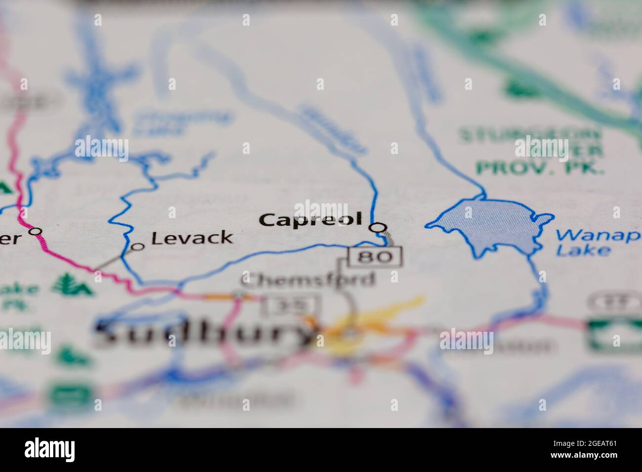 Map of capreol ontario hires stock photography and images Alamy