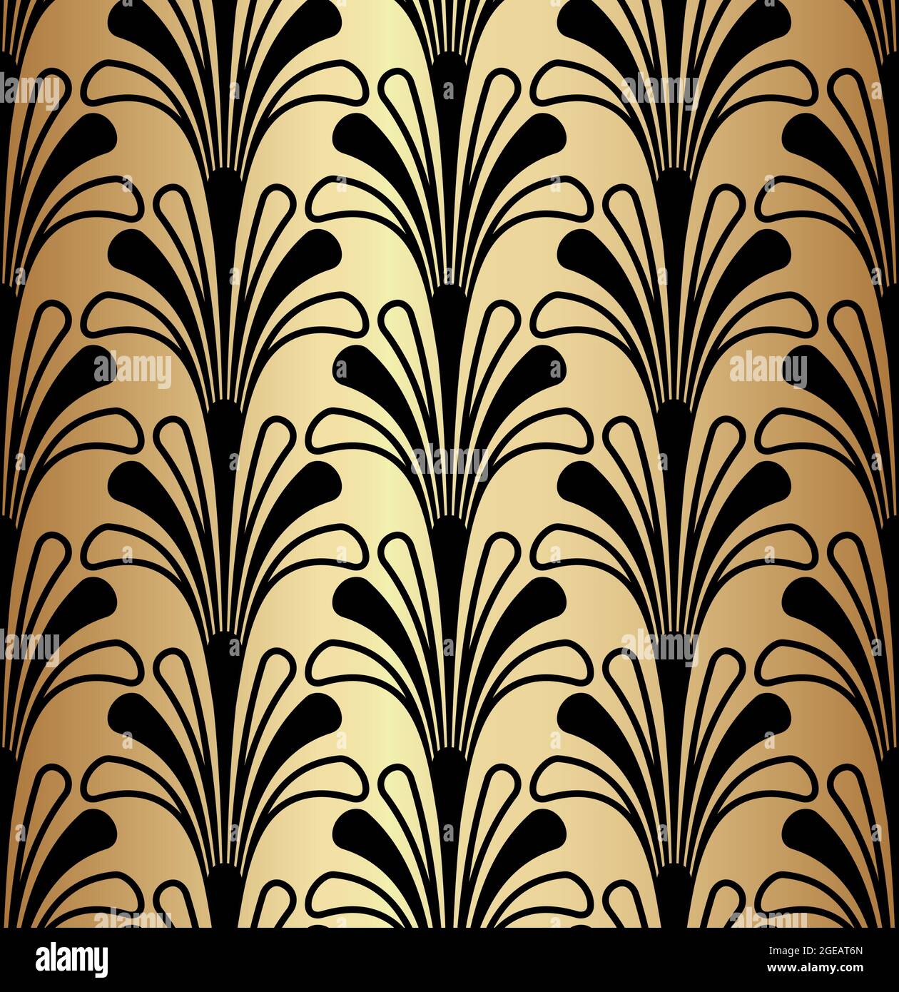 Art Deco Gatsby Ornament Outline Pattern Background Stock Vector Image