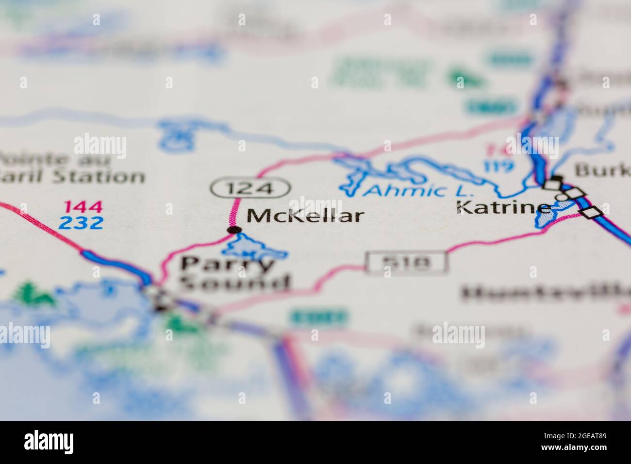 Map of mckellar ontario hires stock photography and images Alamy