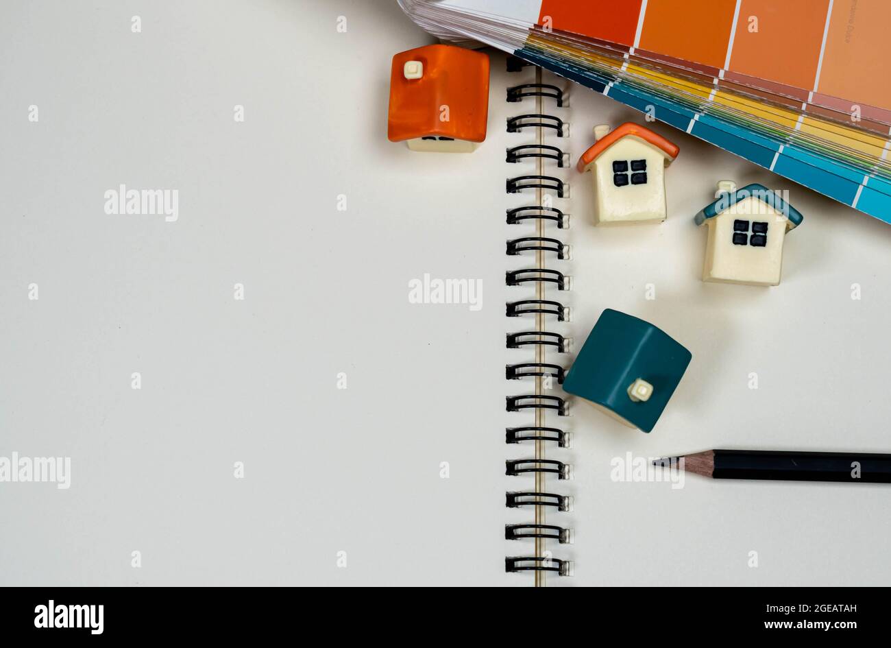 Home toy  , kry  and accessories on white paper. Stock Photo