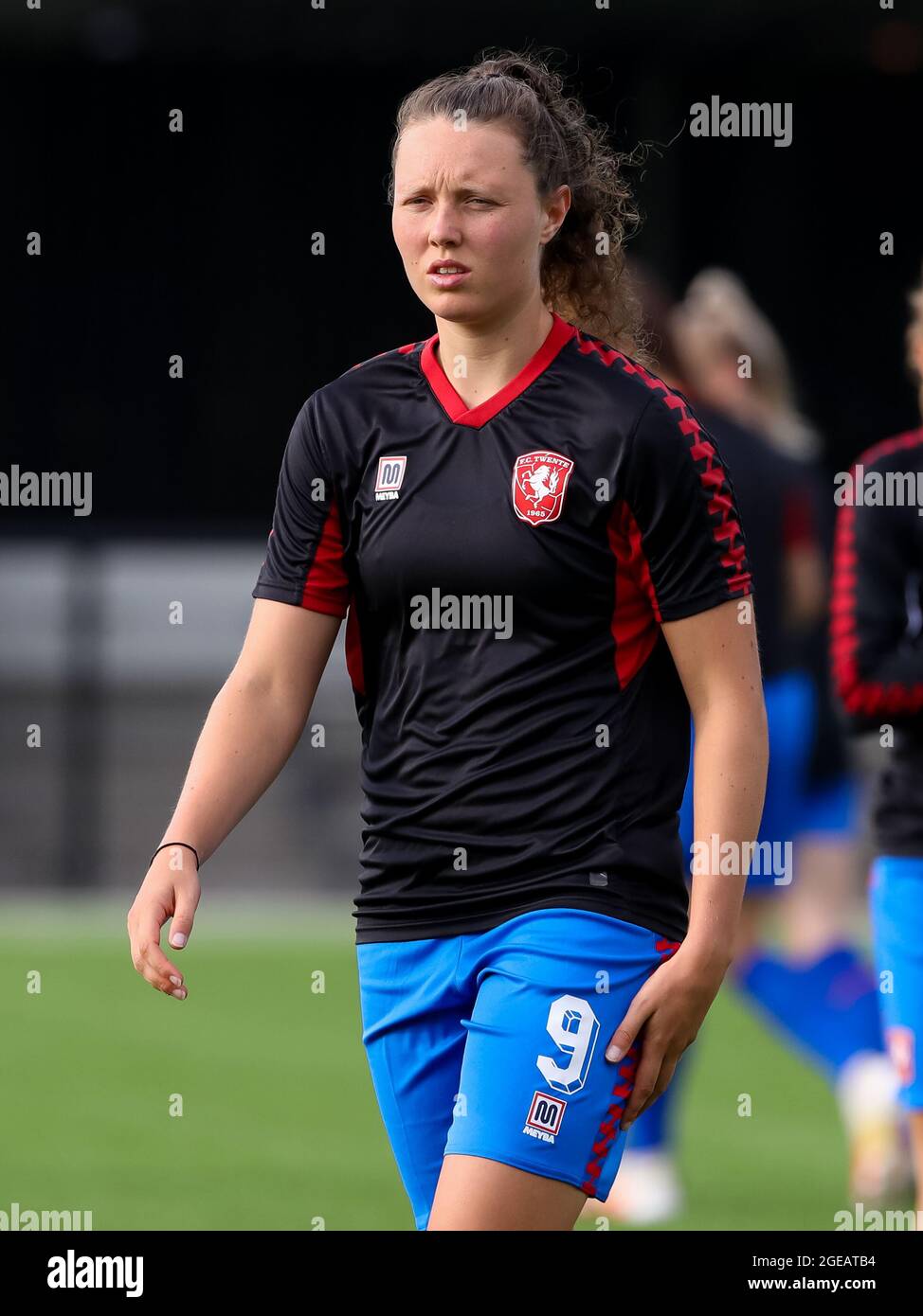 ENSCHEDE, NETHERLANDS - AUGUST 18: Fenna Kalma of FC Twente before the UEFA  Women's Champions League First Qualifying Round match between FC Twente and FC  Nike at Sportclub Enschede on August 18,