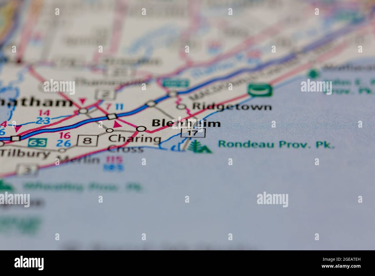 Map of blenheim ontario hires stock photography and images Alamy