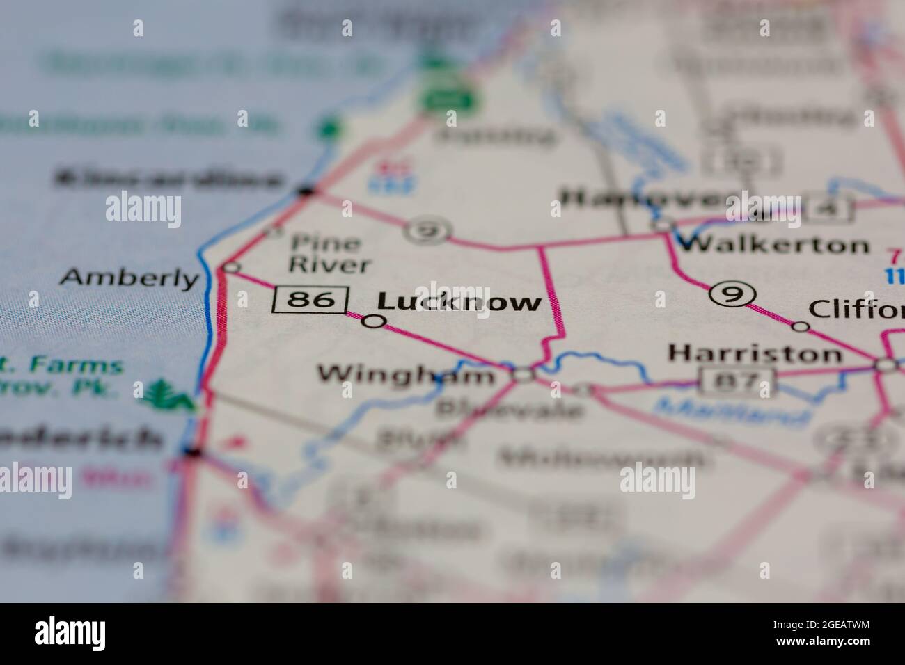 Directions To Lucknow Ontario Page 2 - Ontario Map High Resolution Stock Photography And Images - Alamy