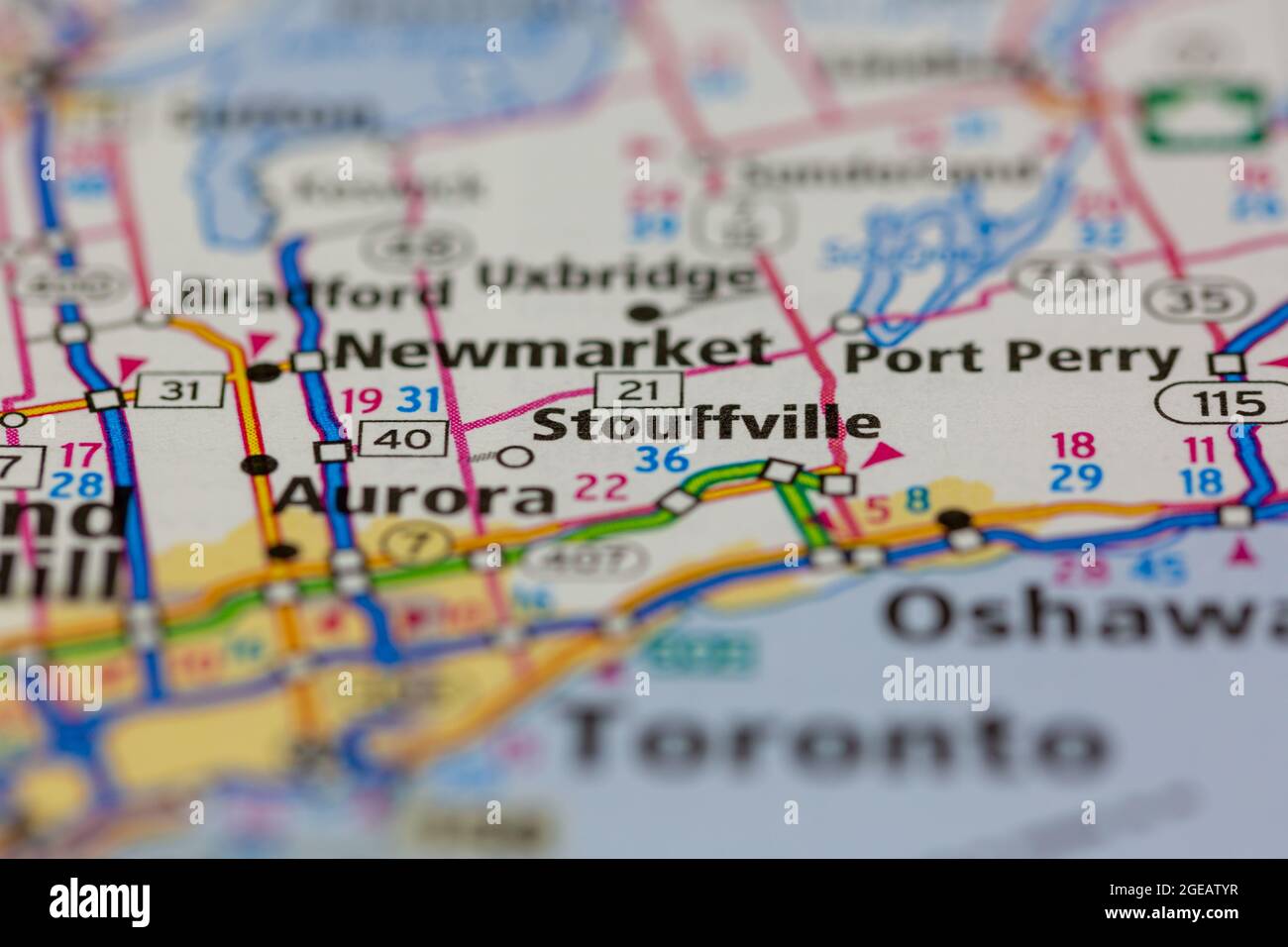 Stouffville ontario map hires stock photography and images Alamy