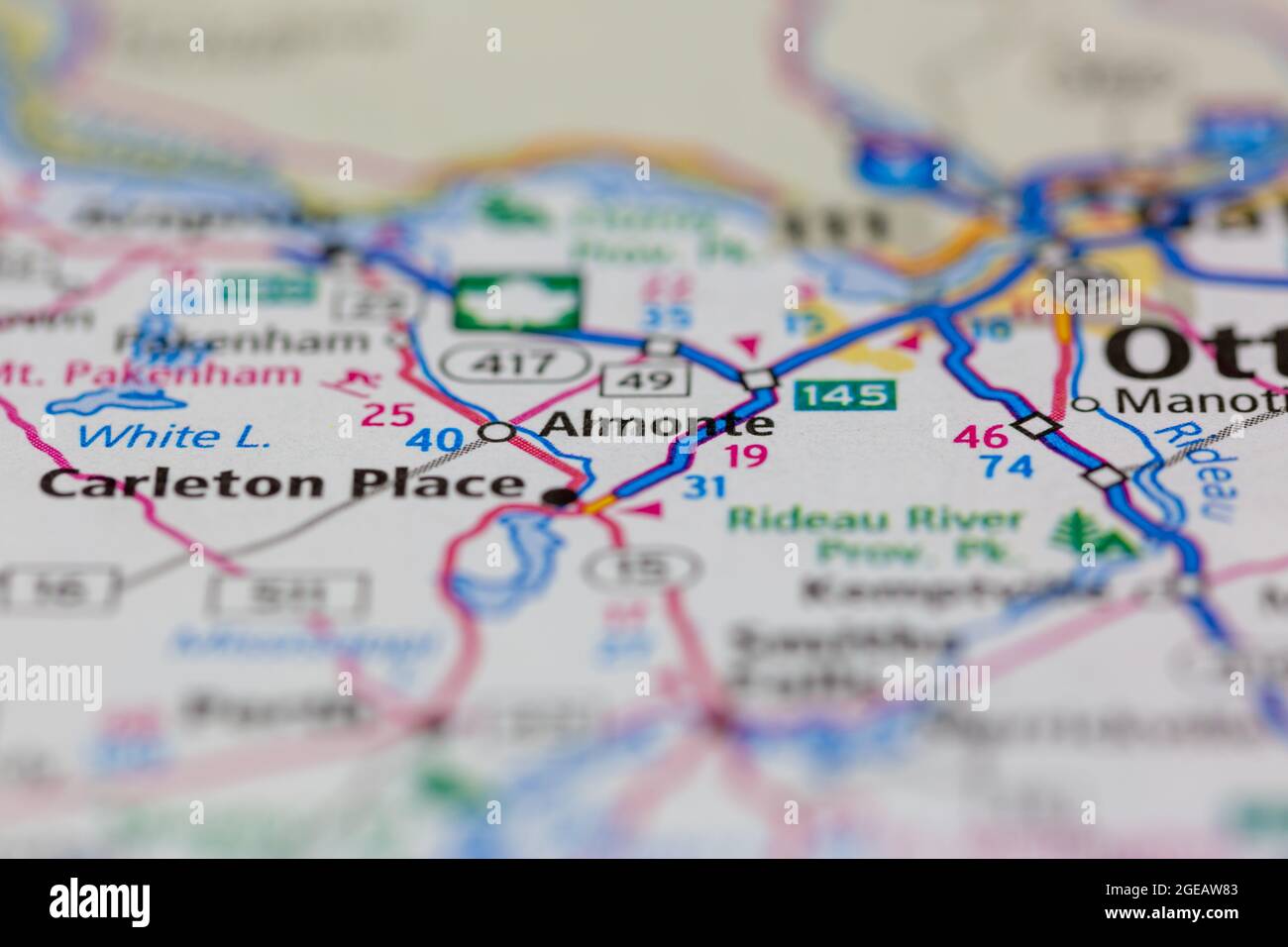 Map of almonte ontario hires stock photography and images Alamy