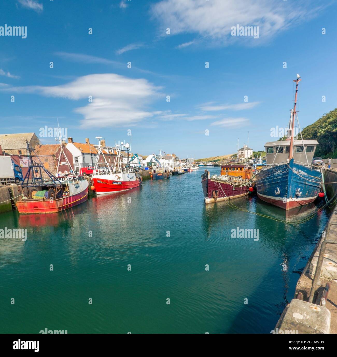 Eyemouth Harbour is a small coastal town in the Scottish borders in ...