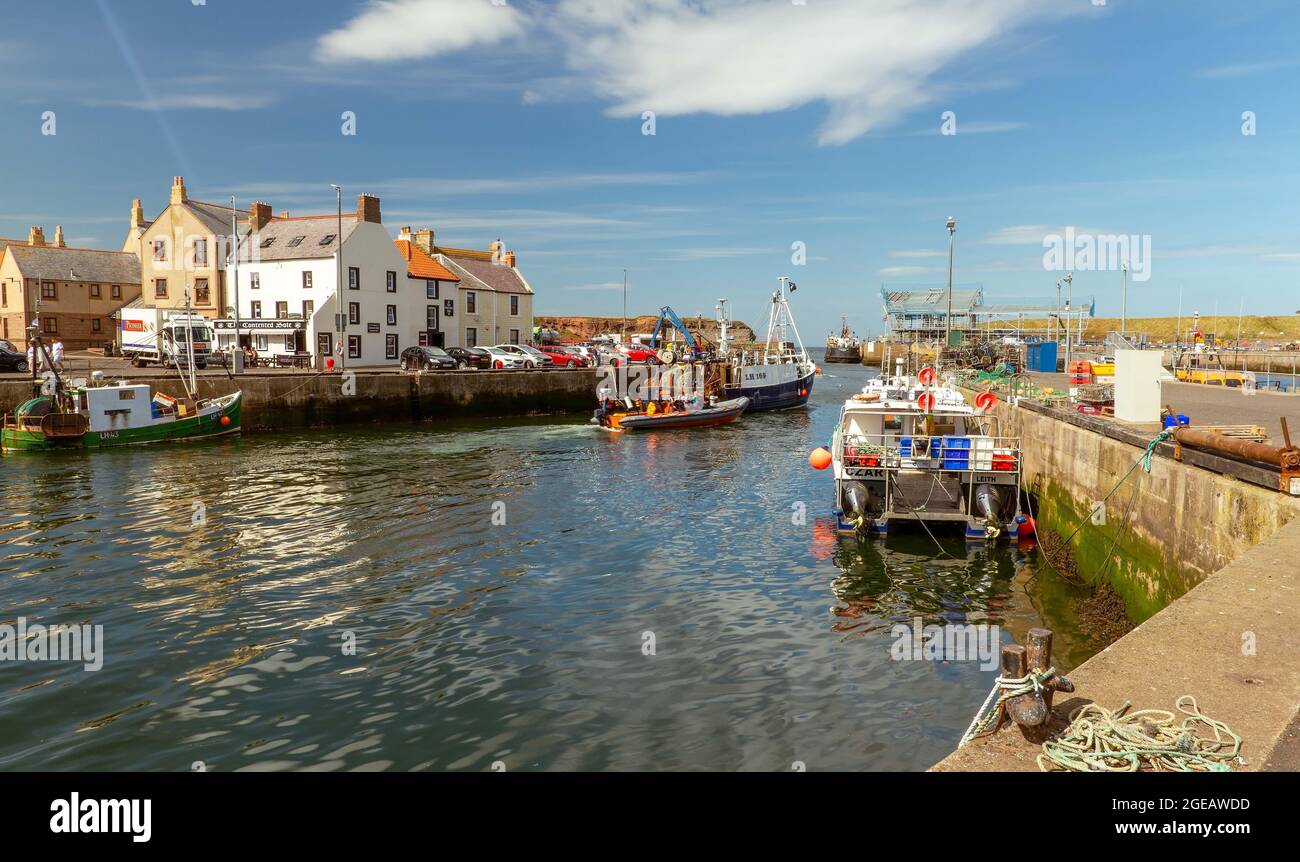 Eyemouth Harbour is a small coastal town in the Scottish borders in Scotland, UK Stock Photo Alamy