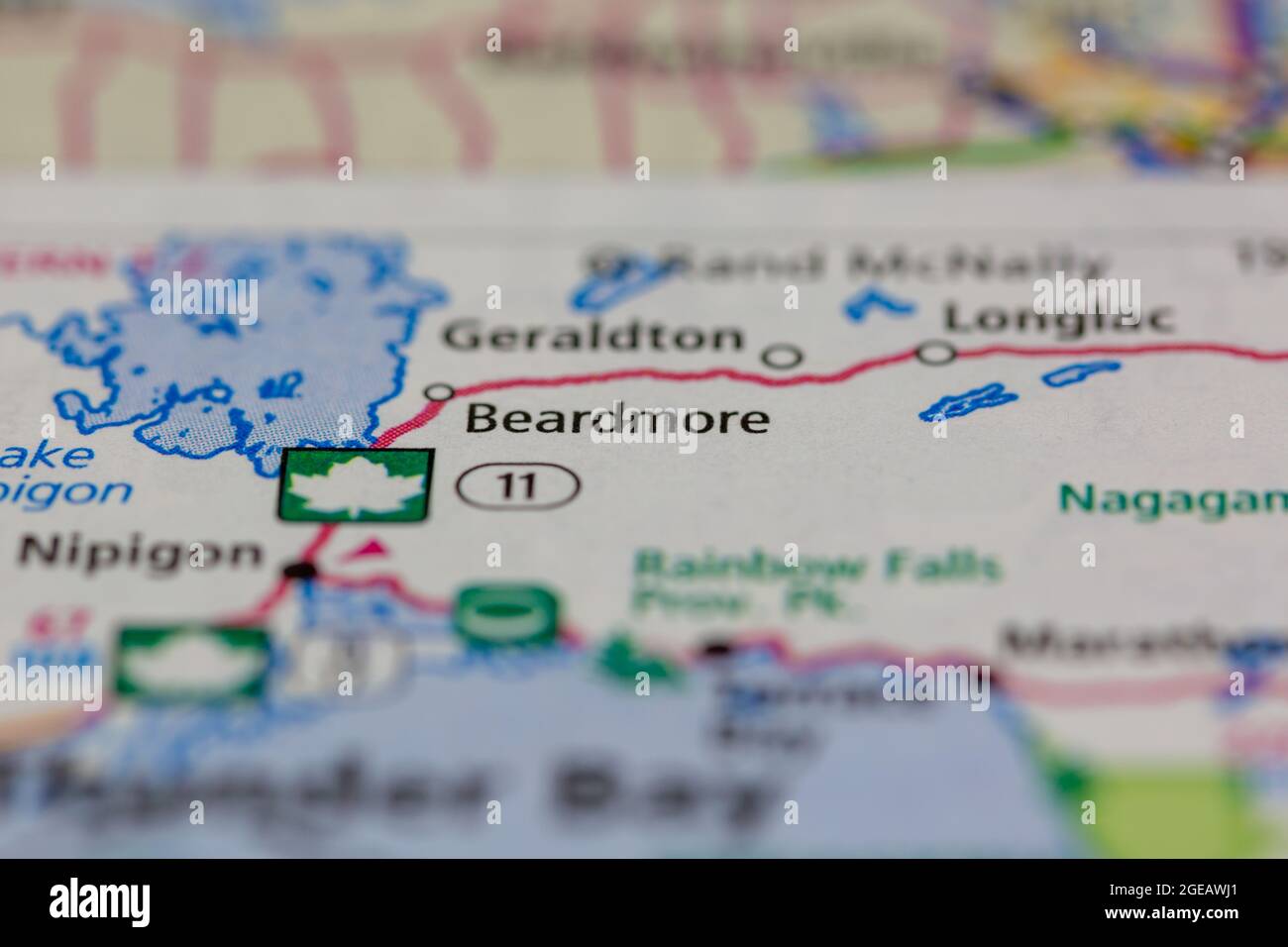 Map of beardmore ontario hires stock photography and images Alamy