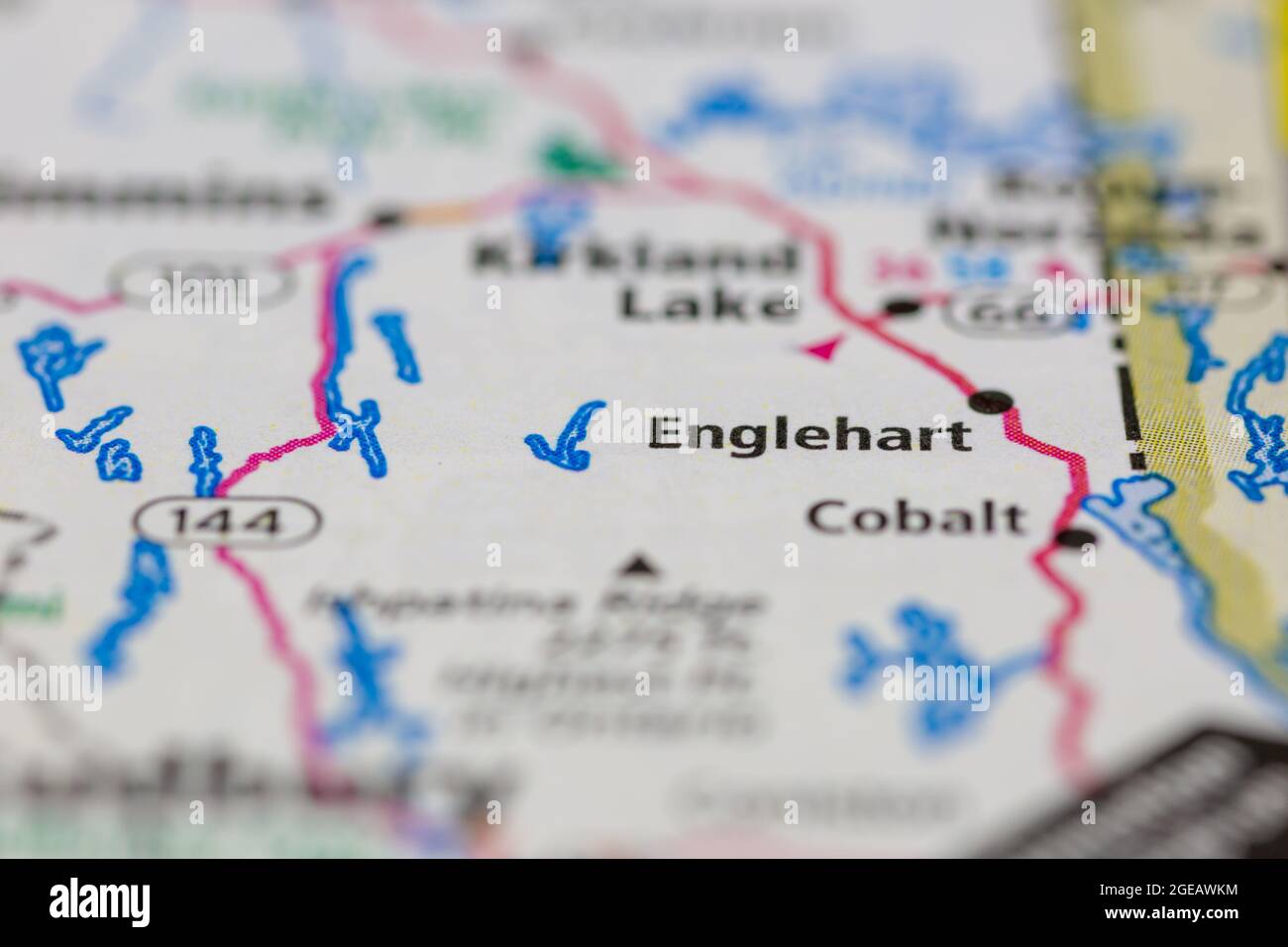 Englehart on a map hires stock photography and images Alamy