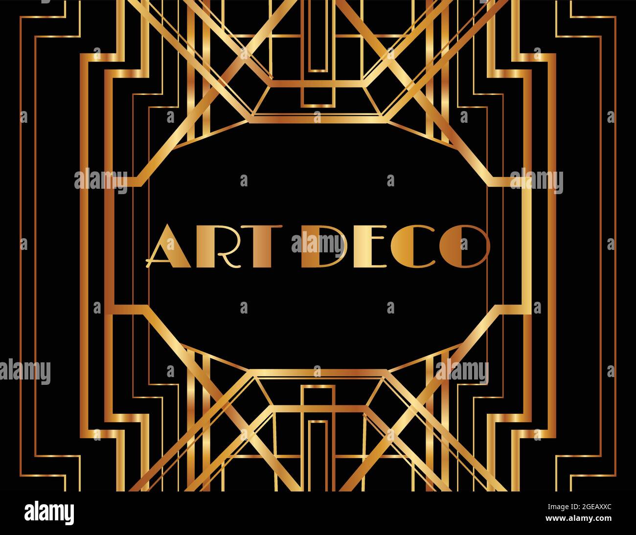 Geometric Gatsby Art Deco Style Frame Design Stock Vector Image & Art