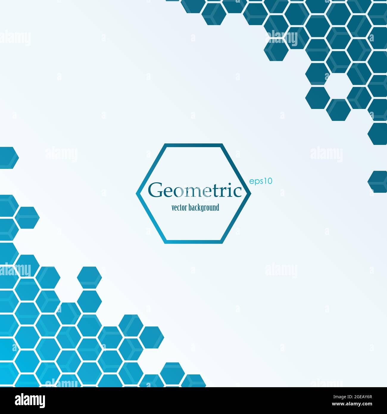 Abstract background with blue hexagons. Vector illustration Stock ...