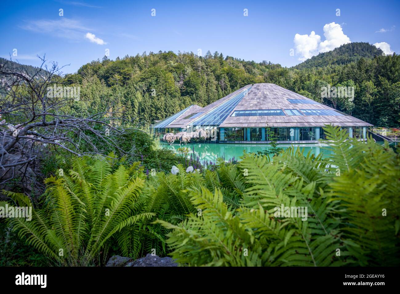 Red Bull Headquarters the complex with the volcanolike buildings next to the main road is the