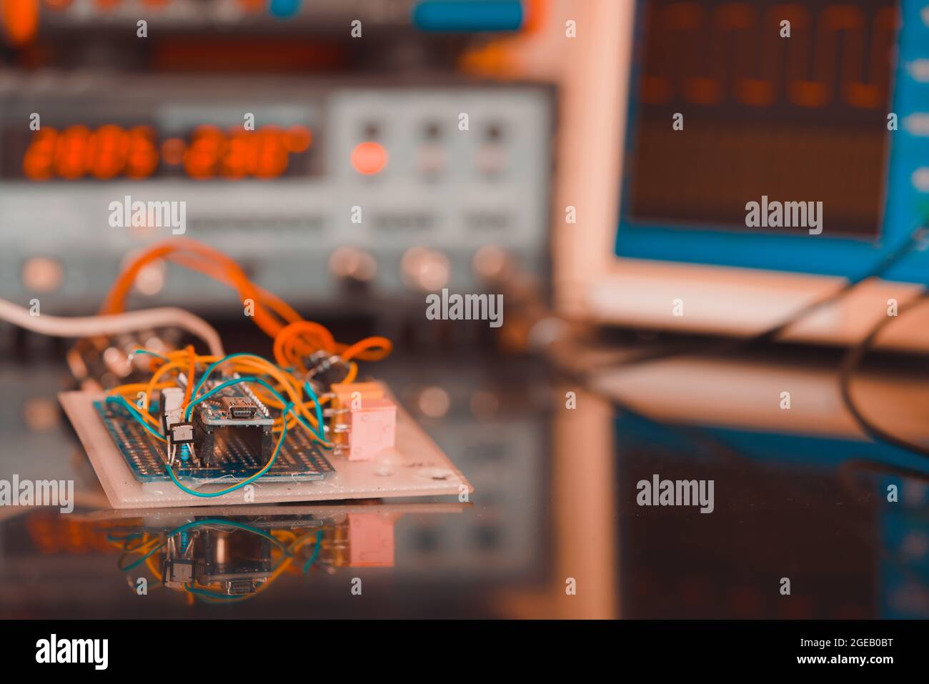 Manufacturing and setting up an electronic device in the laboratory ...