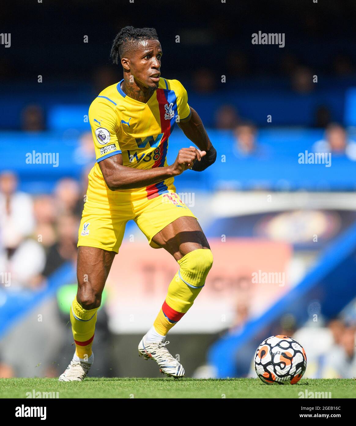 Chelsea v Crystal Palace - Premier League   Wilfried Zaha during the Premier League match against Chelsea. Picture Credit : © Mark Pain / Alamy Stock Photo