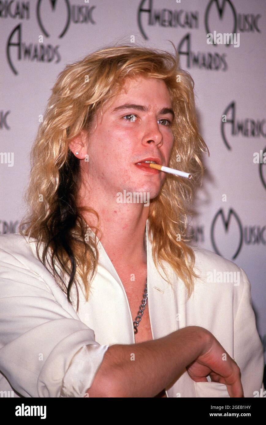 Duff McKagan of Guns n' Roses at the 16th Annual American Music Awards  January 30, 1989 Credit: Ralph Dominguez/MediaPunch Stock Photo - Alamy