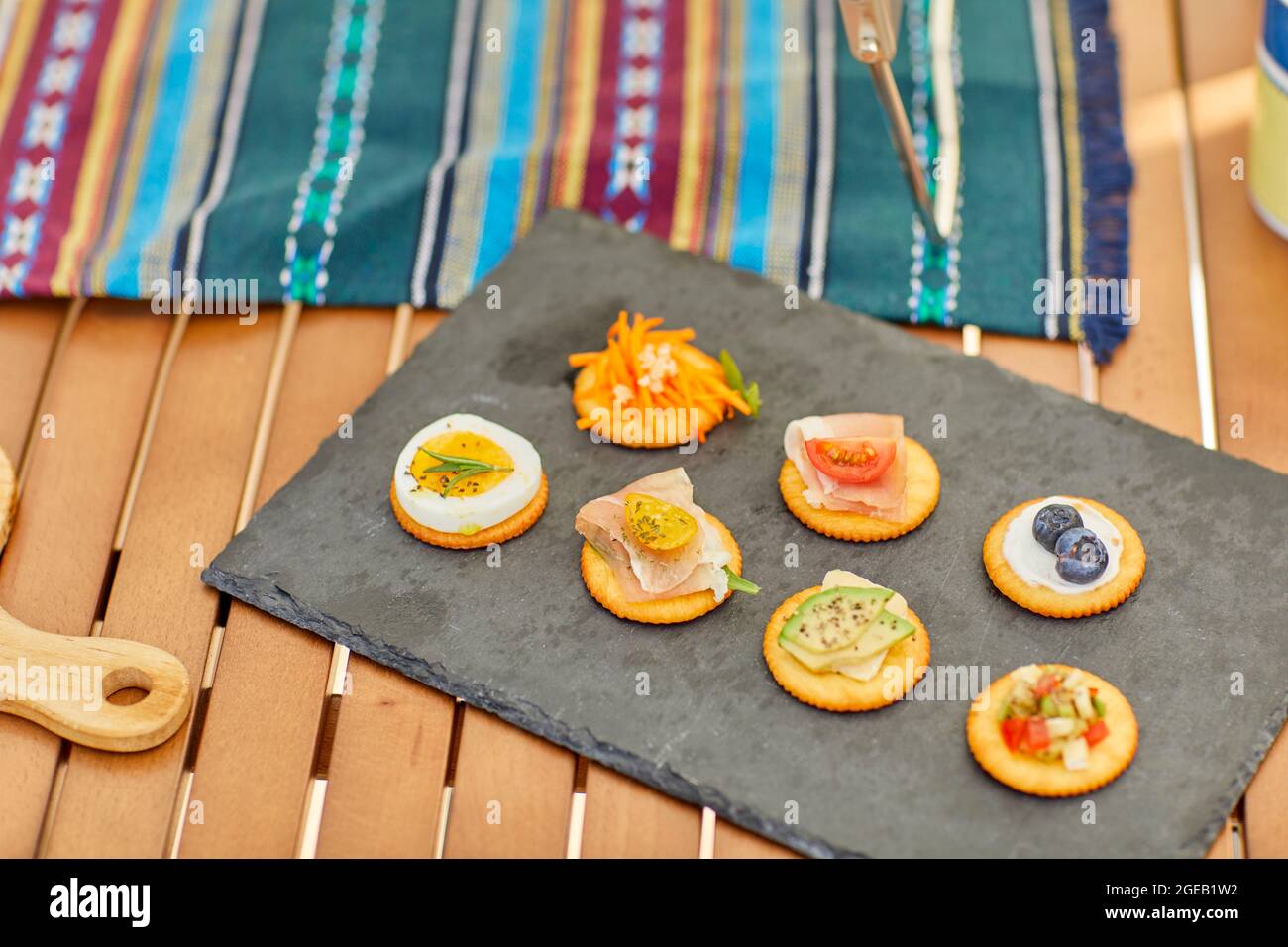 Party buffet in the garden Stock Photo - Alamy