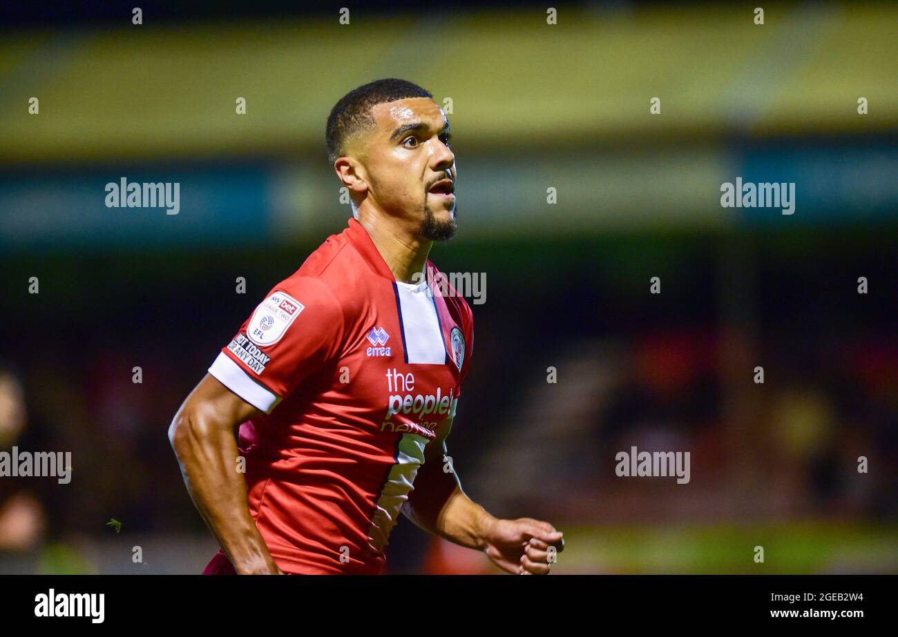 New signing Kwesi Appiah of Crawley during the Sky Bet League Two match between Crawley Town and Salford City at the People's Pension Stadium  , Crawley ,  UK - 17th August 2021 Stock Photo