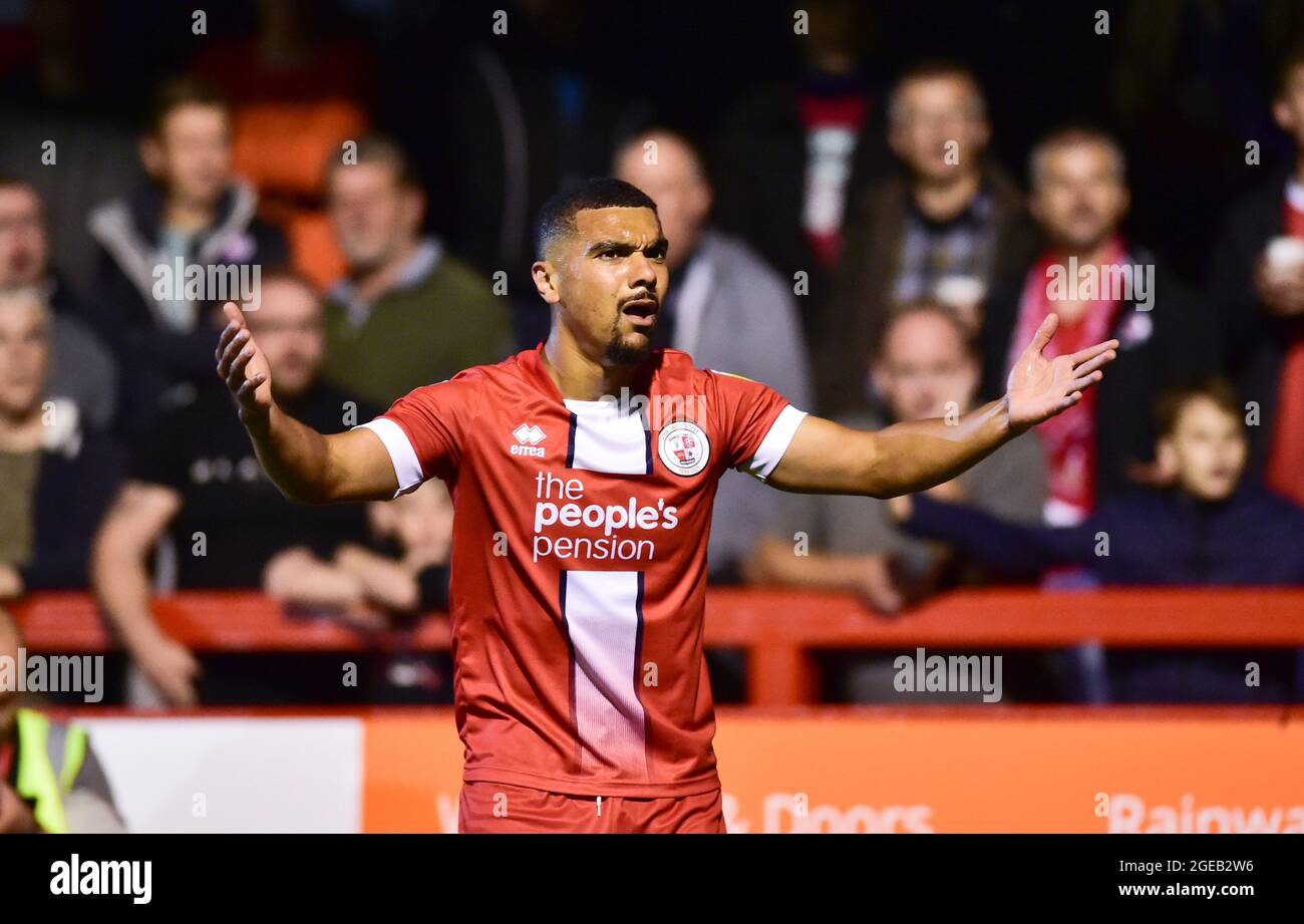 New signing Kwesi Appiah of Crawley during the Sky Bet League Two match between Crawley Town and Salford City at the People's Pension Stadium  , Crawley ,  UK - 17th August 2021 Stock Photo
