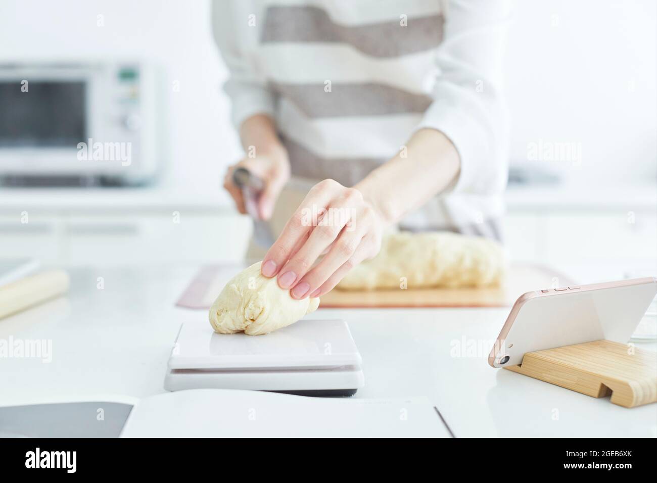 Japanese woman cooking at home Stock Photo - Alamy