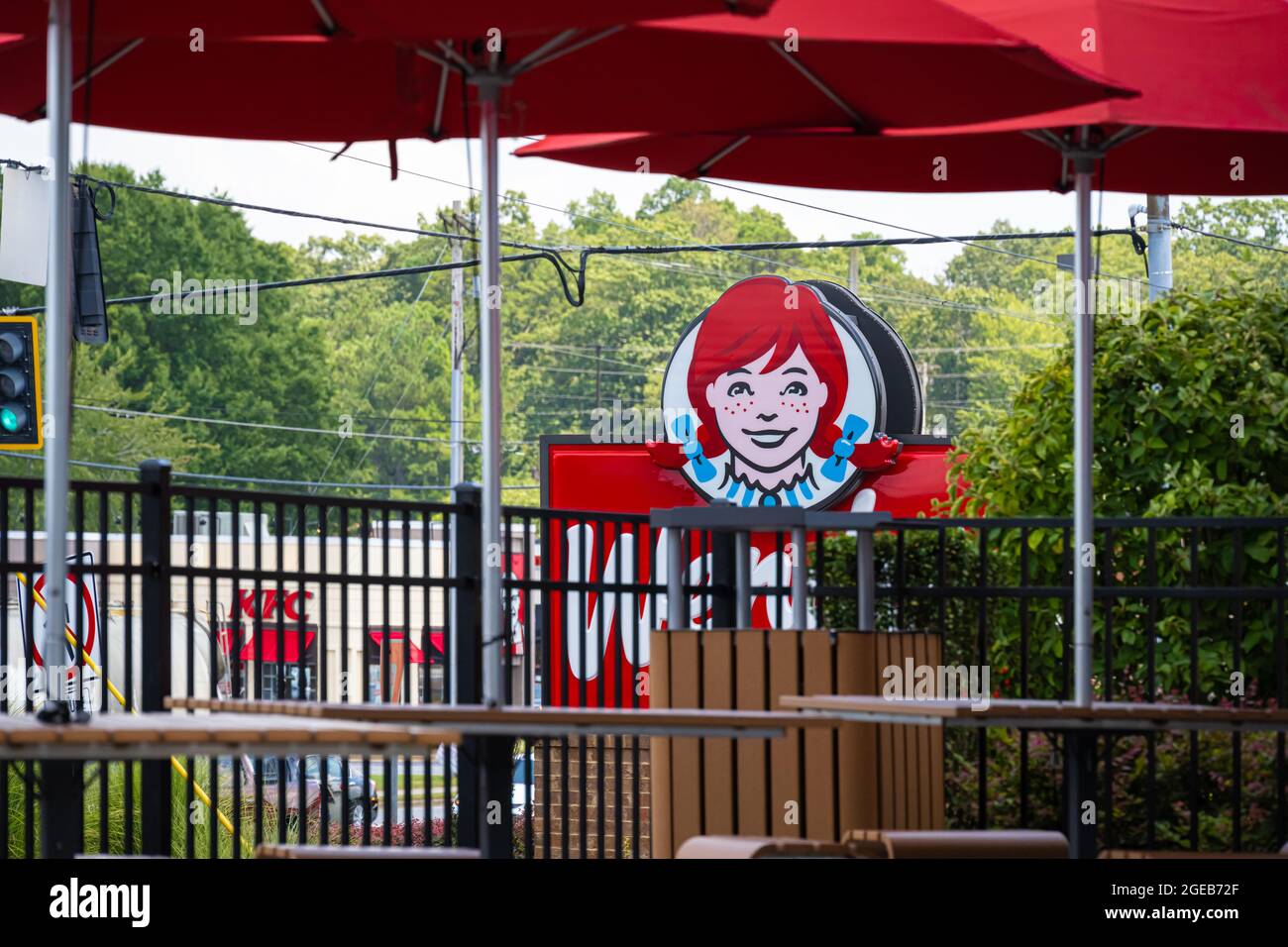 Wendy's fast food restaurant in Lawrenceville, Georgia. (USA) Stock Photo