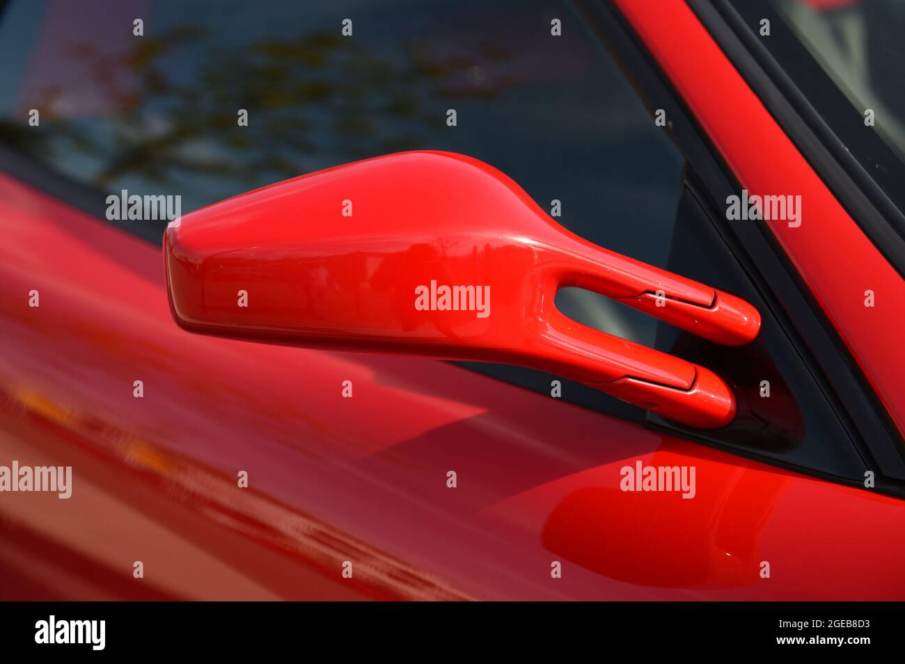 Ferrari Car Mirror Stock Photo Alamy