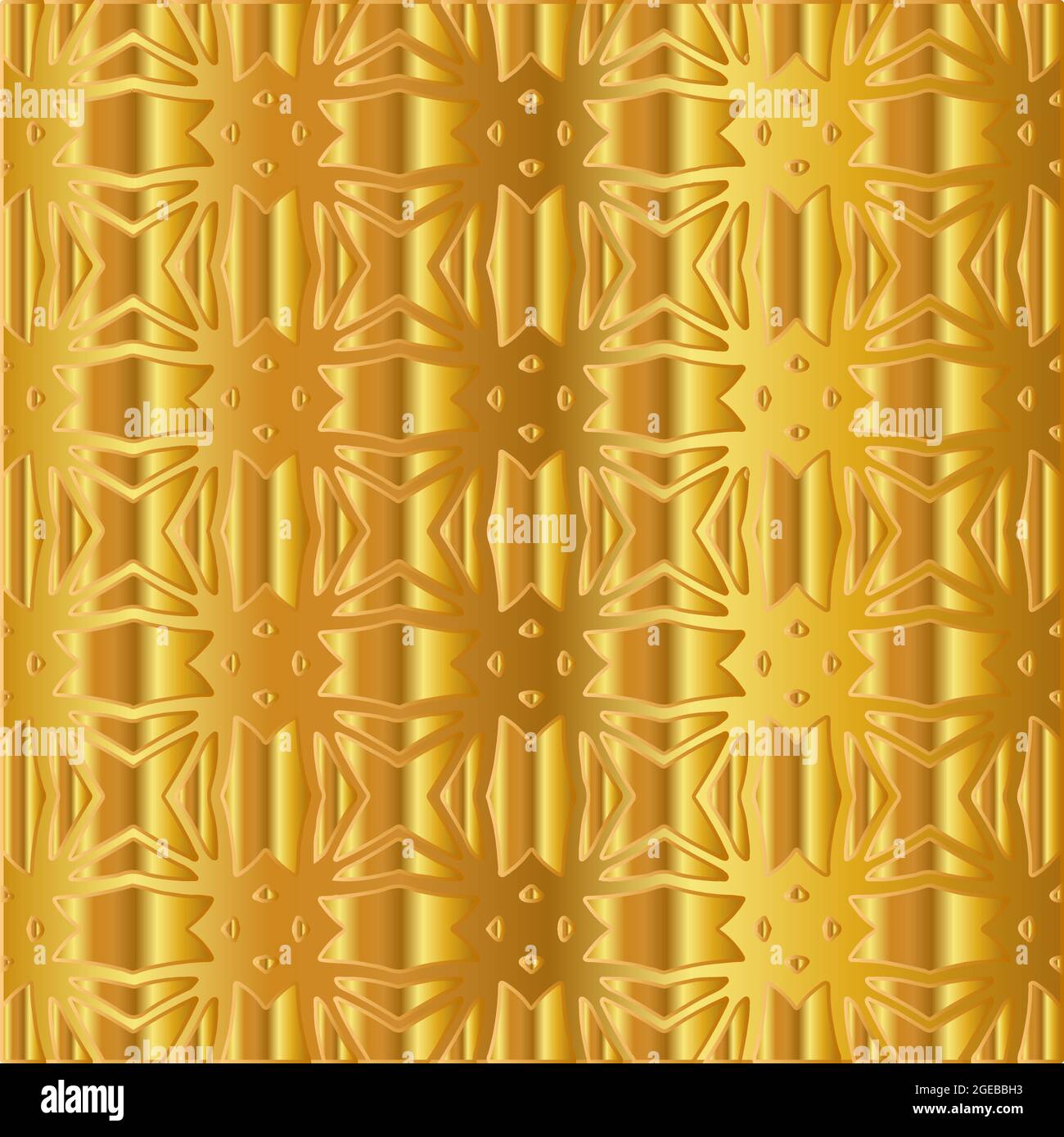 Geometric vector pattern with yellow and white gradient. gold ornament ...