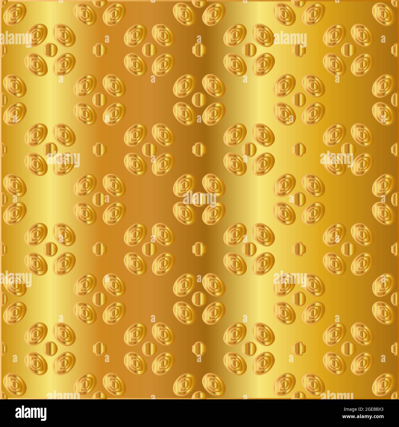 Geometric vector pattern with yellow and white gradient. gold ornament ...