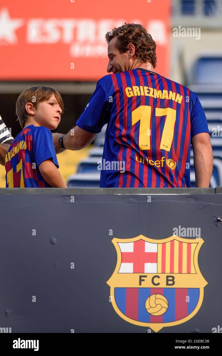 BARCELONA - AUG 15: A fam with a Griezmann shirt at the La Liga match  between FC Barcelona and Real Sociedad de Futbol at the Camp Nou Stadium on  Augu Stock Photo - Alamy