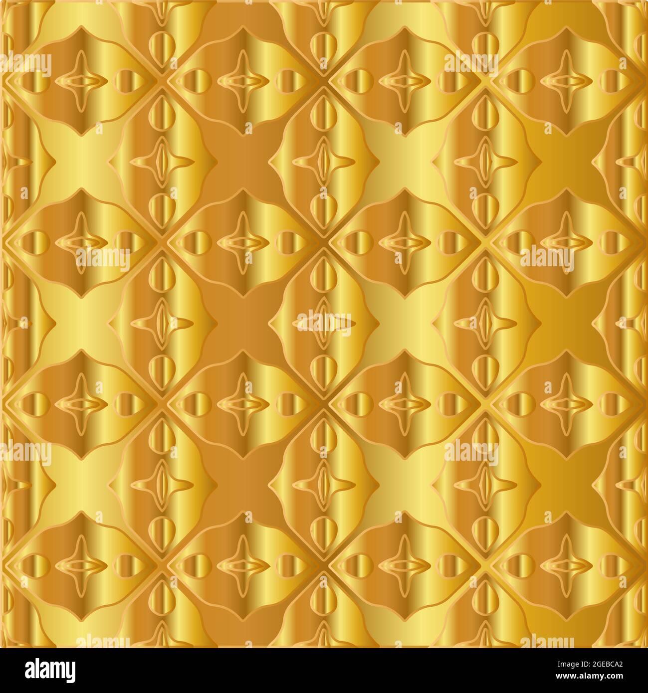 Geometric vector pattern with yellow and white gradient. gold ornament ...