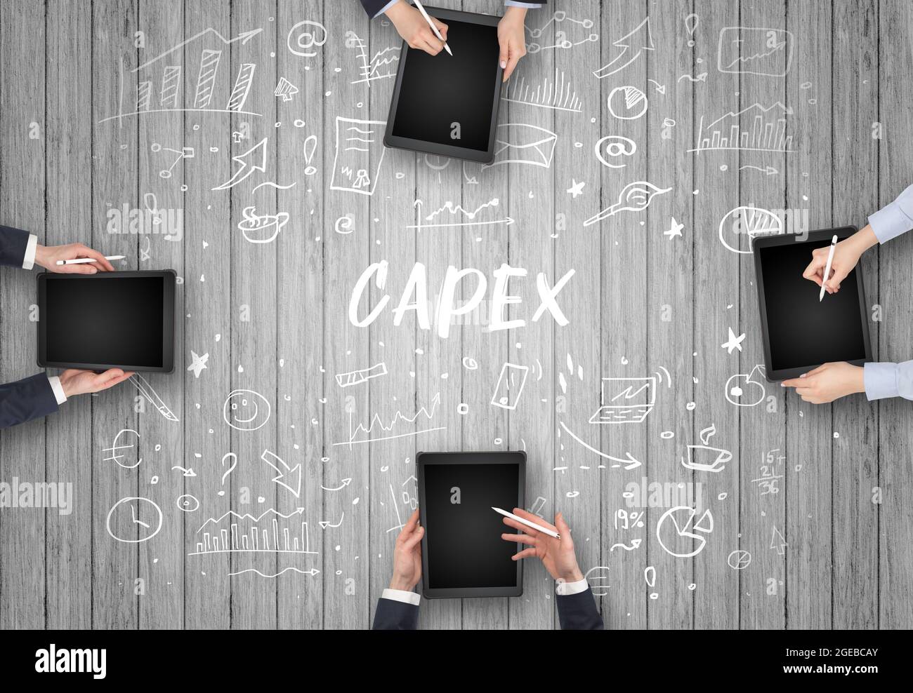 Group of business people working in office Stock Photo - Alamy