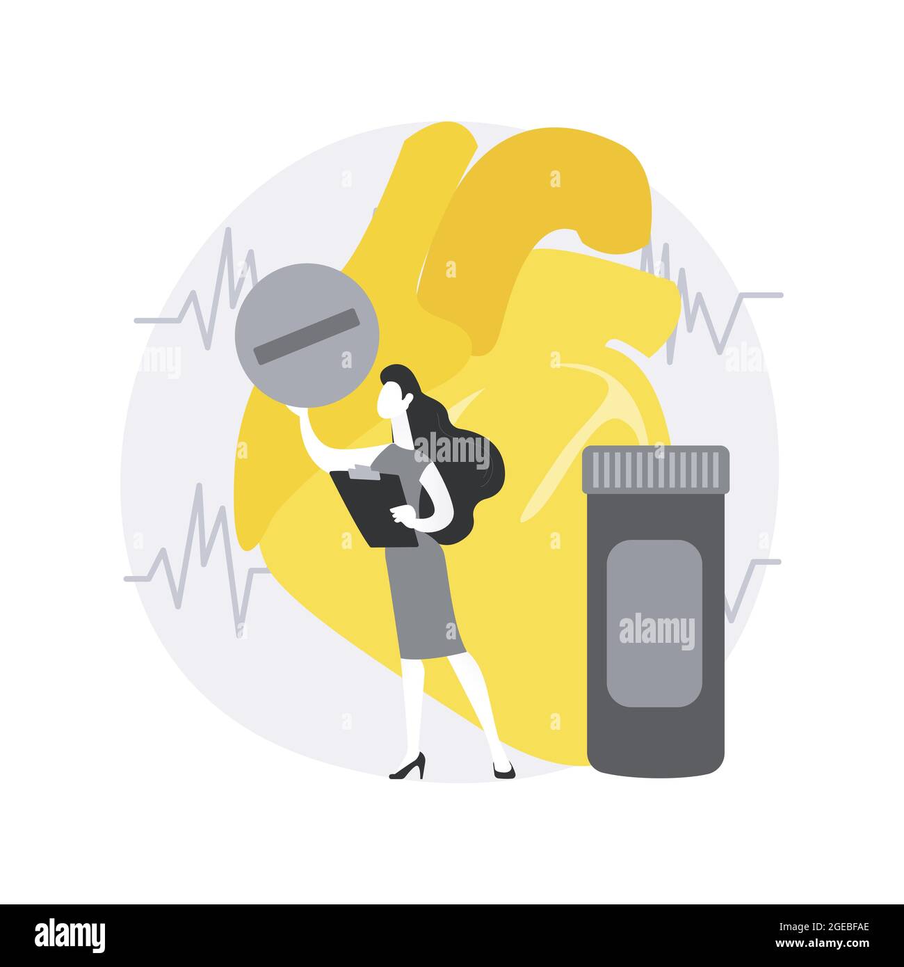 Heart disease treatment abstract concept vector illustration Stock