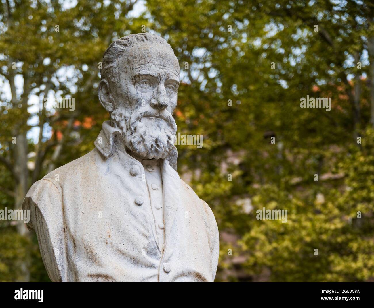 Statue of Clovio Clovic in Zrinjevac Park, Zagreb, Croatia Stock Photo